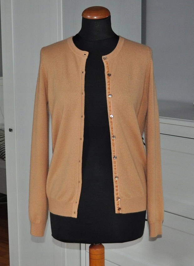 M&S COLLECTION KARDIGAN 100% KASZMIR CAMEL M