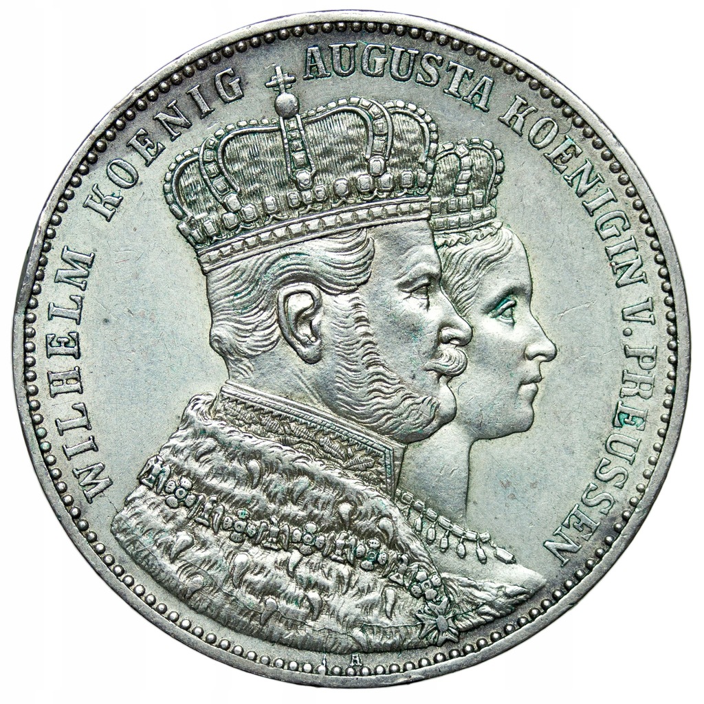 Prusy talar 1861 A, Wilhelm I Koronacyjny st. 2/2+