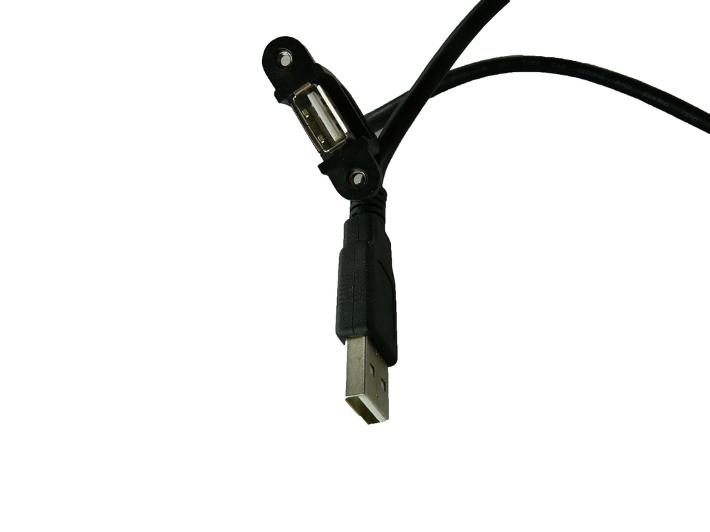 PRZEDŁUŻACZ USB 50 cm PRZYKRĘCANY MĘSKO ŻEŃSKI