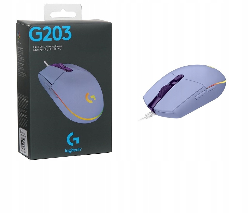 Myszka przewodowa Logitech G203 sensor optyczny