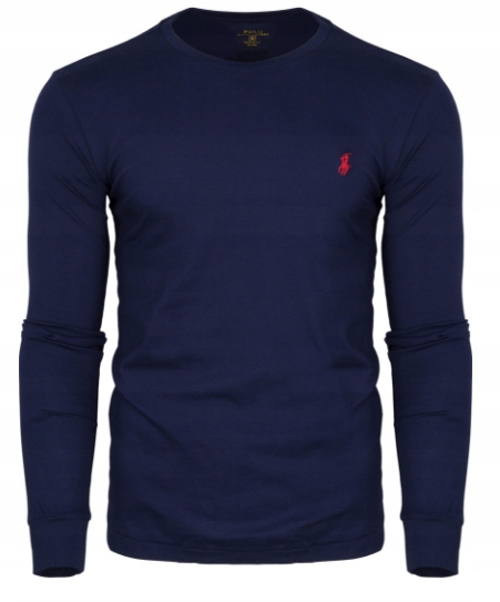 KOSZULKA RALPH LAUREN MĘSKA LONGSLEEVE r.S GRANAT