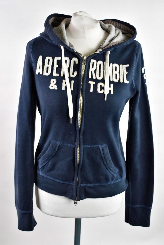 ABERCROMBIE&FITCH granatowa bluza z kaptur r.M