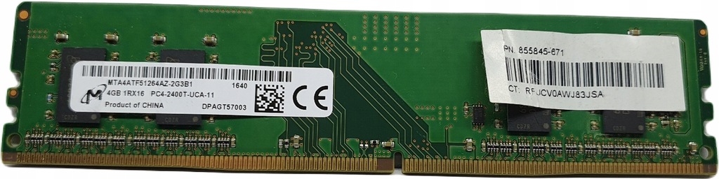 Pamięć RAM Micron DDR4 4GB 1RX16 PC4-2400T