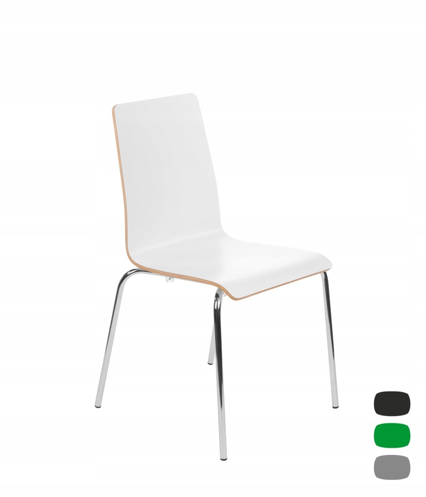Krzesło sklejkowe białe 2 szt.