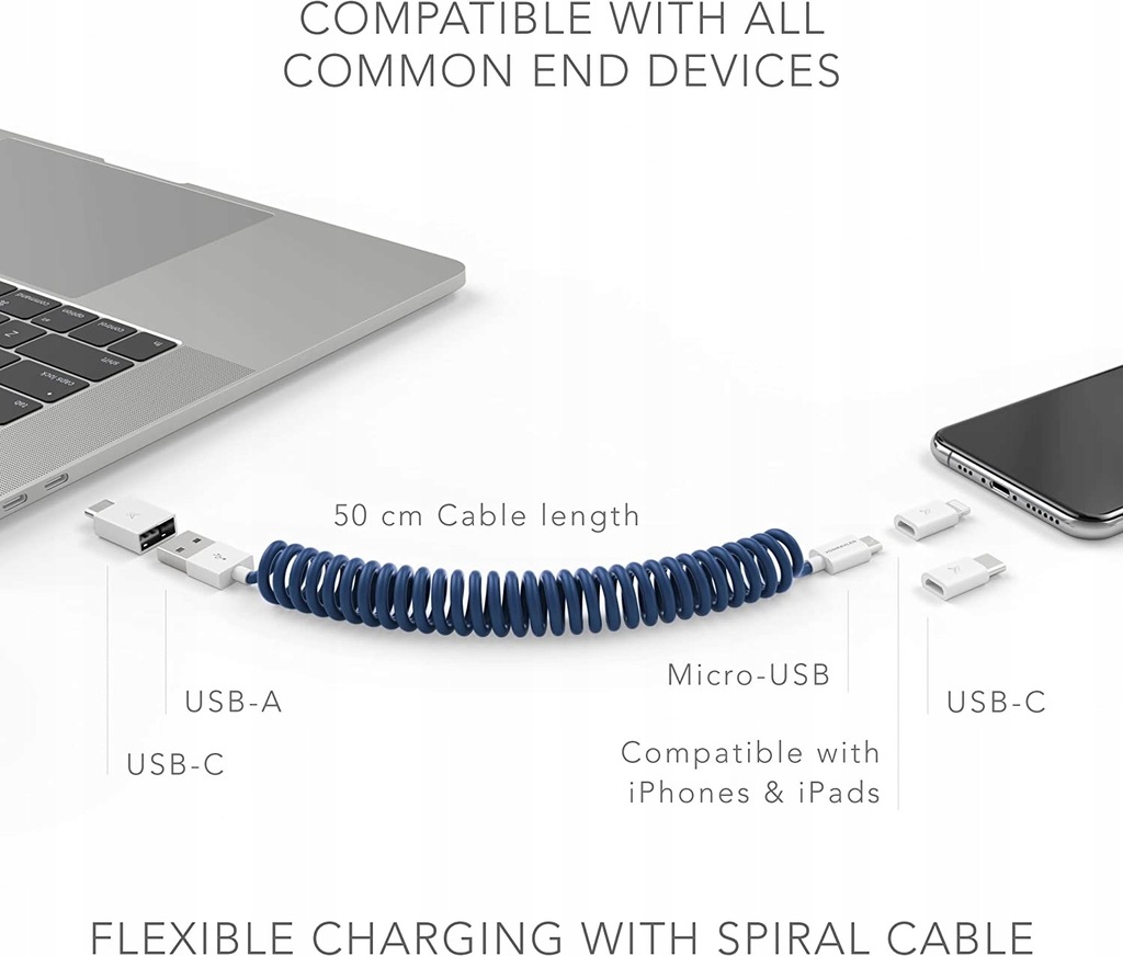 Купить Универсальный USB-кабель 6-в-1 — темно-синий Vonmaehlen: отзывы, фото, характеристики в интерне-магазине Aredi.ru