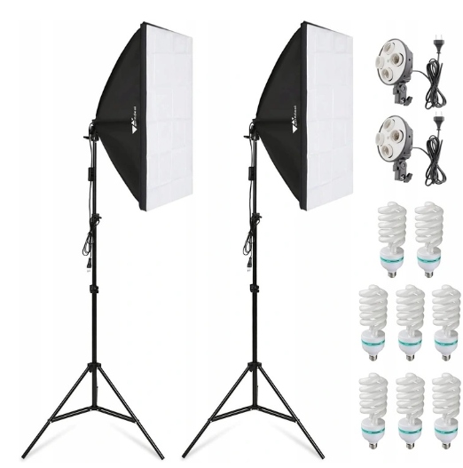 Amzdeal FS-SYP-002 2xSOFTBOX 8x135W ZESTAW 50x70
