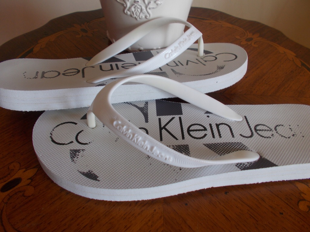 CALVIN KLEIN JEANS -R-38-WKŁ-25,5CM-KLAPKI.