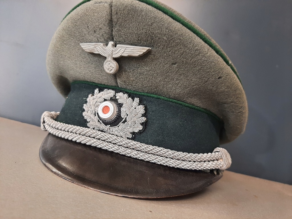 Niemiecka czapka pod oficerska Wehrmacht VISOR heer rzesza ORYGINAŁ II WW