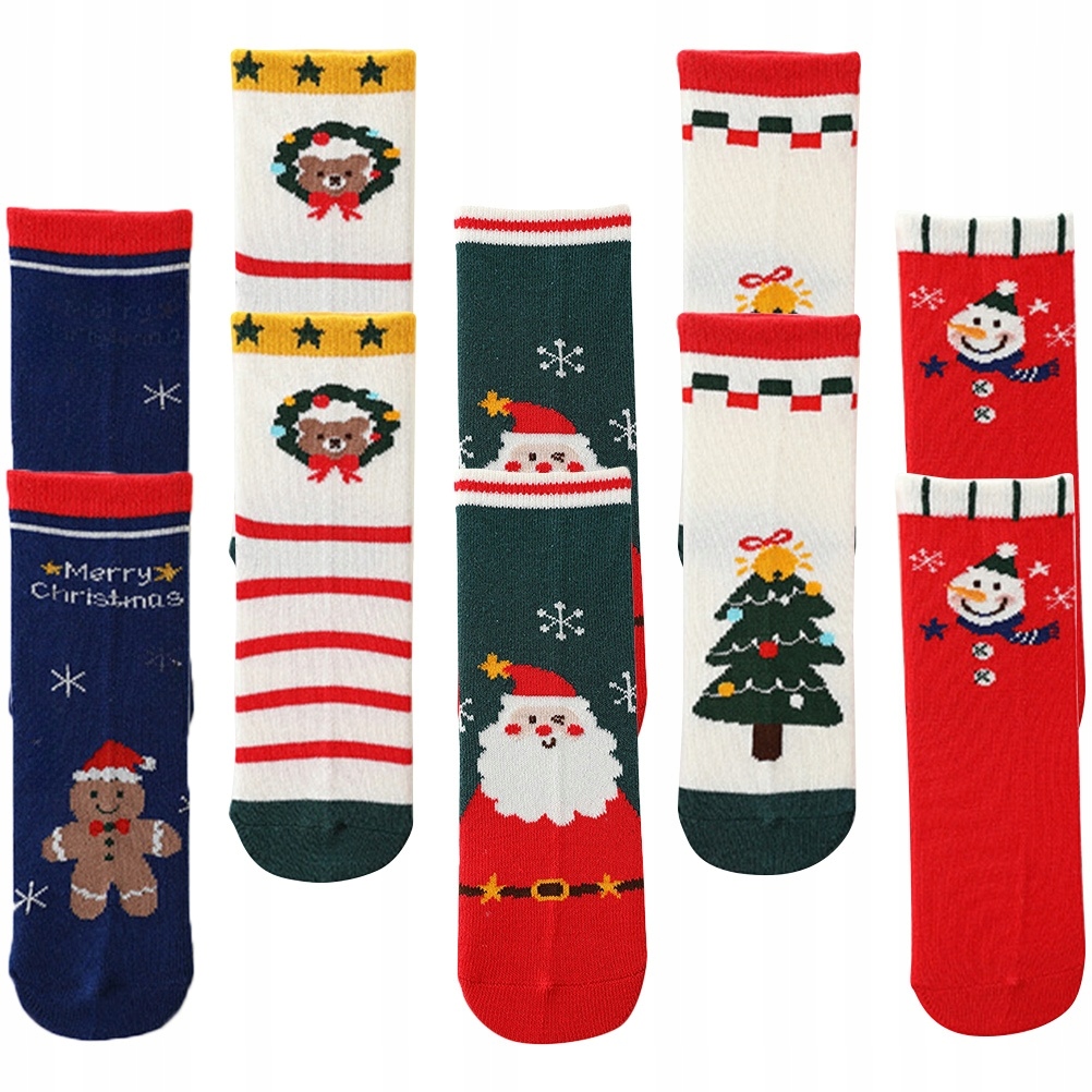 DZIECIĘCE ŚWIĄTECZNE SKARPETKI BAWEŁNIANE WZORY
