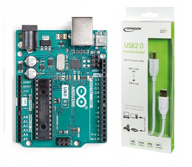 Arduino Uno Rev3 ORG z przewodem USB