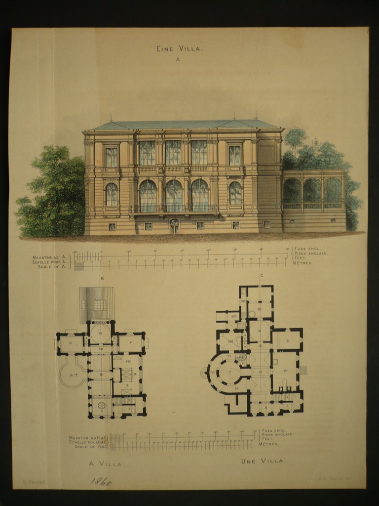 projekt idealnej willi, oryg. 1860