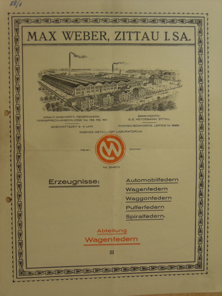 MAX WEBER RESORY katalog Automobile Spring 1935