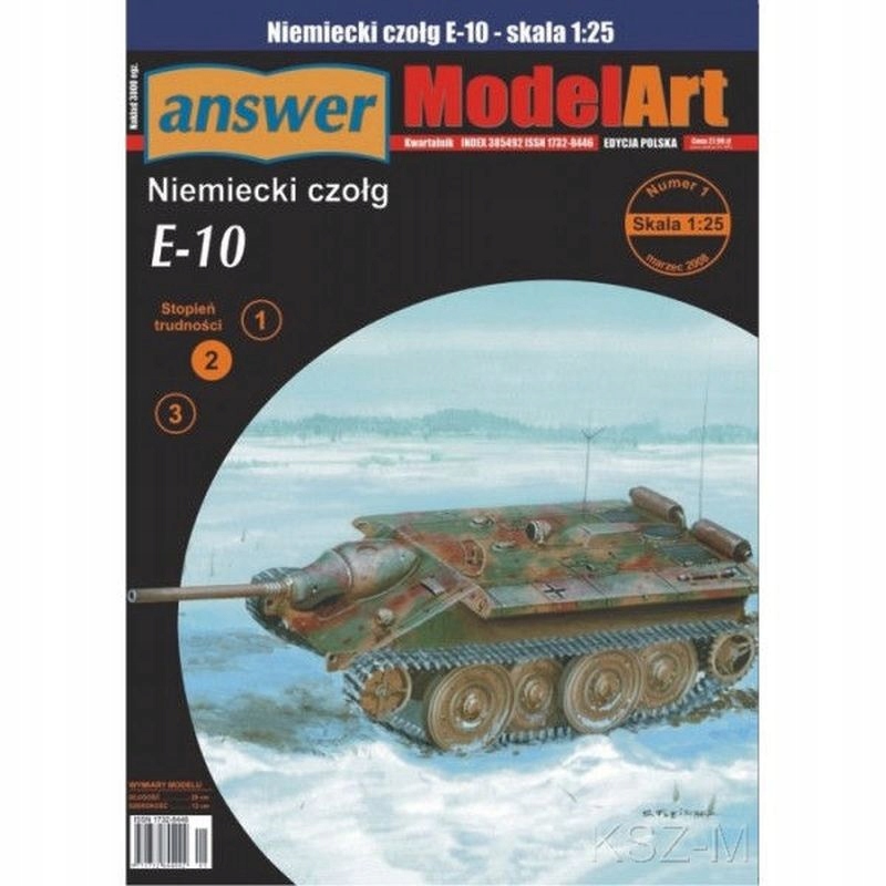 Купить Ответ 1/08 - Немецкий танк Е-10 1:25: отзывы, фото, характеристики в интерне-магазине Aredi.ru