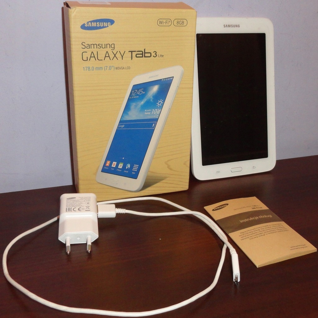 Tablet Samsung Galaxy Tab 3 Lite SMT110 biały 7874724898 oficjalne archiwum Allegro