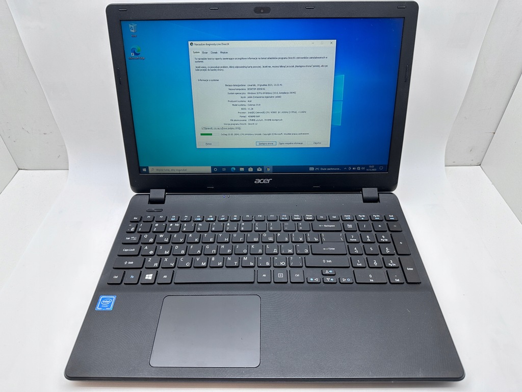 Acer Extensa 15 Intel Celeron N3060 4/512GB HDD