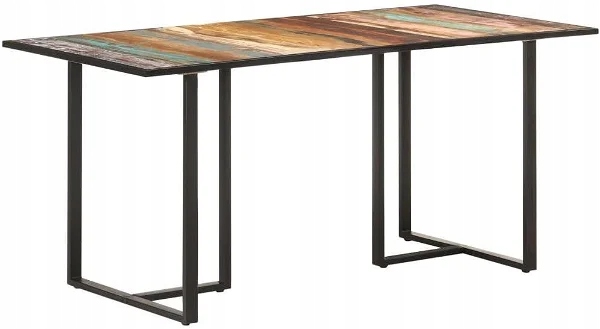 Stół do jadalni 160 cm z litego drewna z odzysku