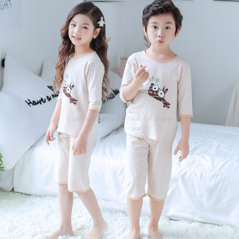 Animal Cartoon Boys Pajamas Sets Children