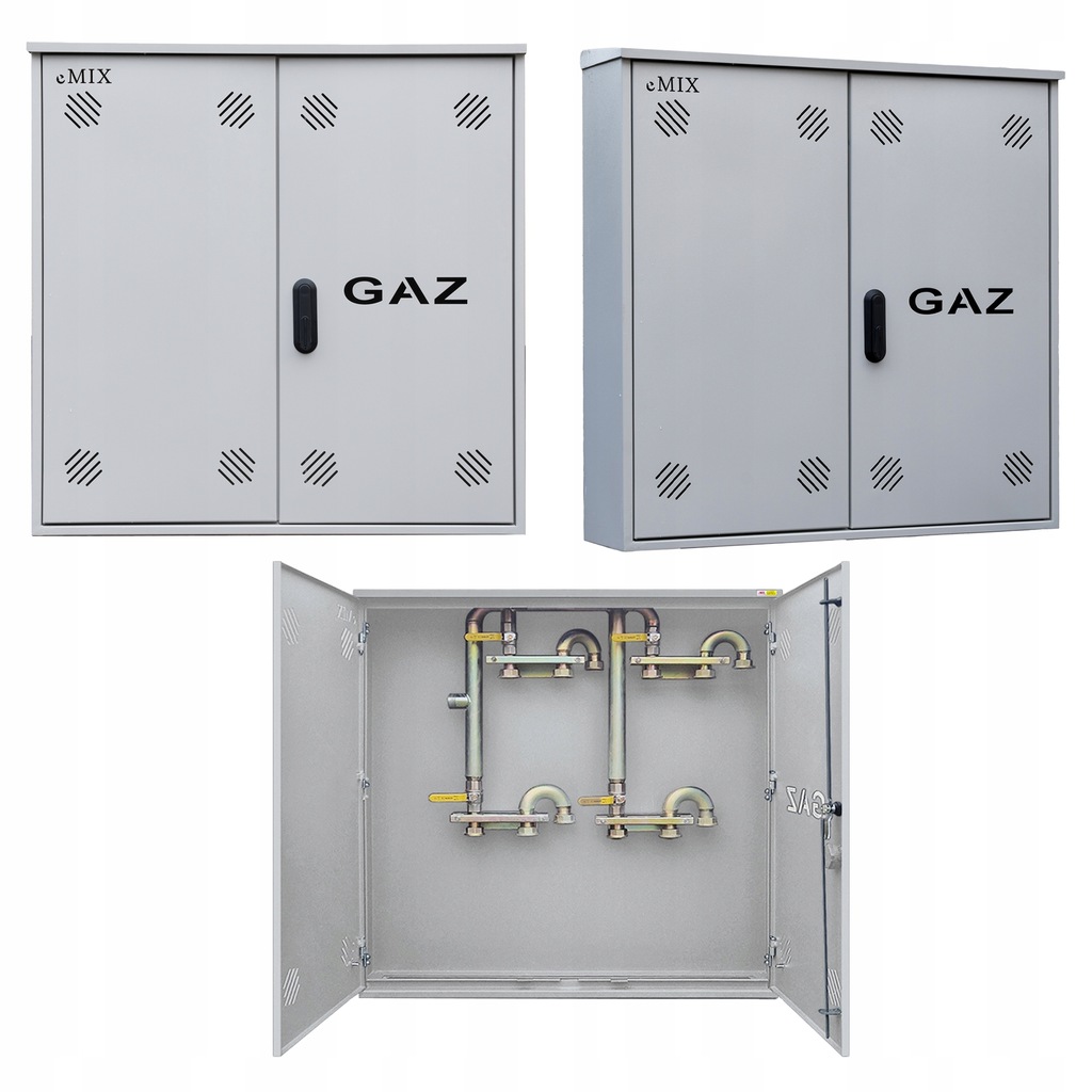 Szafka gazowa 1000x1000x250 na 4 gazomierze