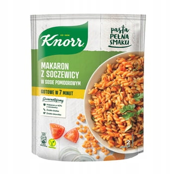 Knorr Makaron z soczewicy w sosie pomidorowym 143g