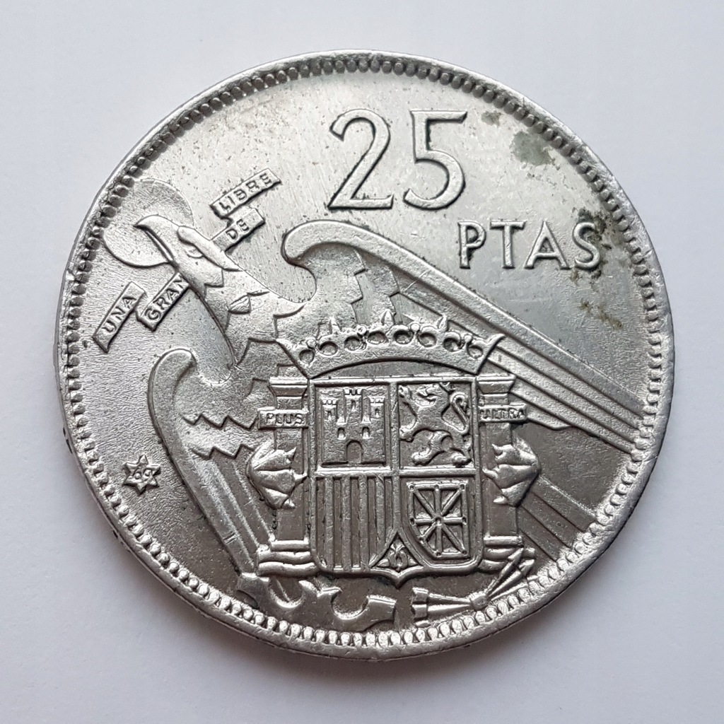 Hiszpania 25 ptas 1957r.