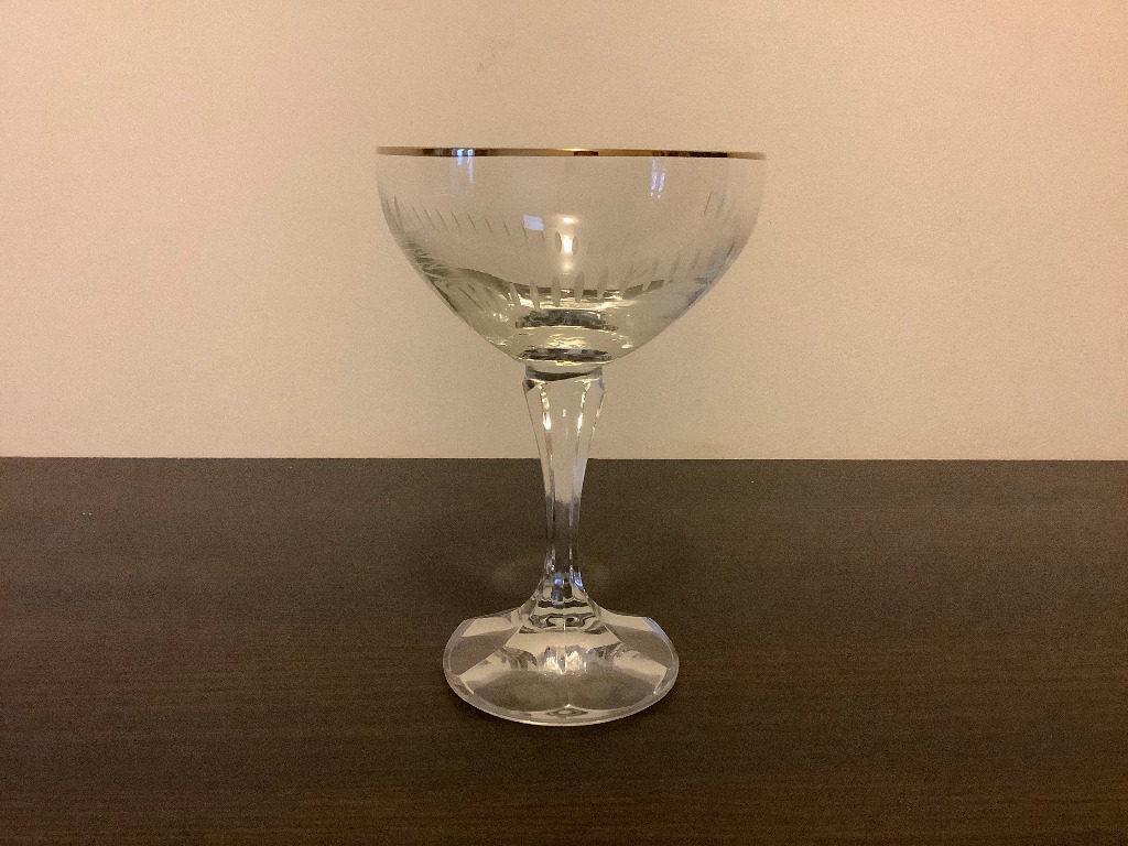 6 KIELISZKÓW DO SZAMPANA BOHEMIA CRYSTAL CZECHOSLOVAKIA 200ml