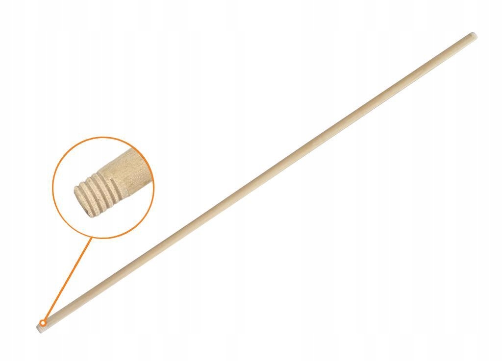 Trzonek drewniany 120cm (gwintowany) / TEGER (pakowane po 25 szt), T-O-TRZO