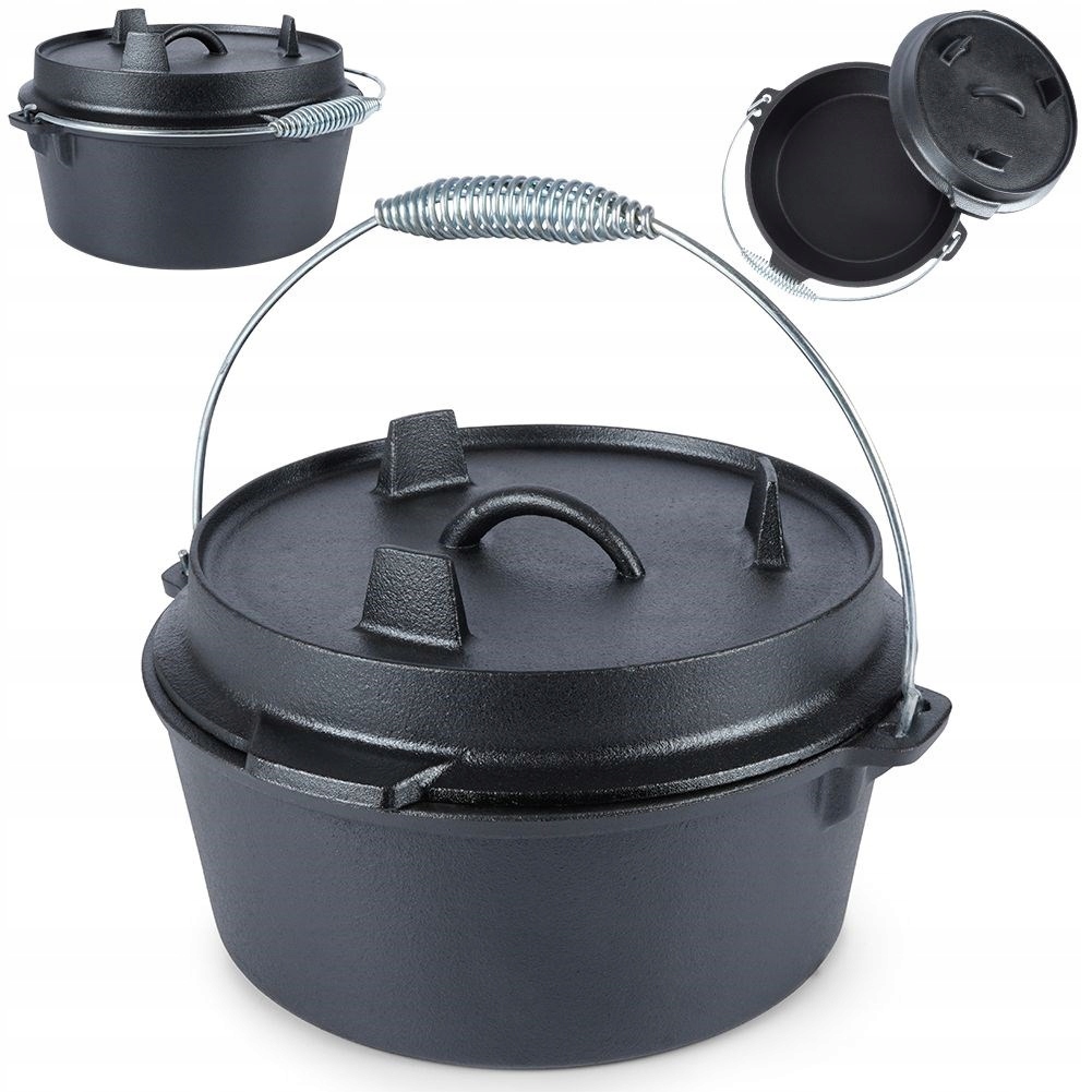 Kociołek ŻELIWNY wiszący stojący garnek 20cm 1,6L