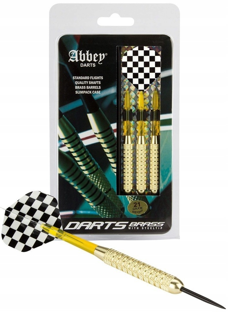 Rzutki lotki metalowe mosiężne Abbey Darts 21g