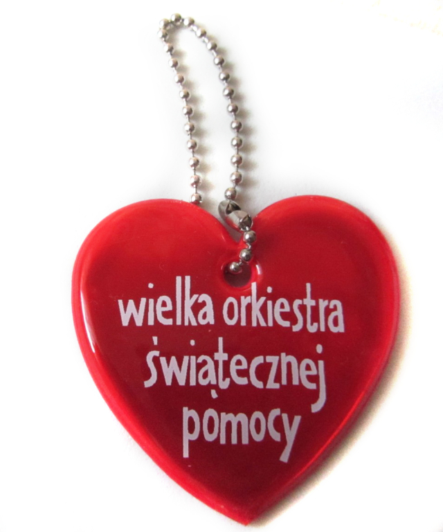 ♥♫ Serce odblaskowe WOŚP, oryginalne ♫♥