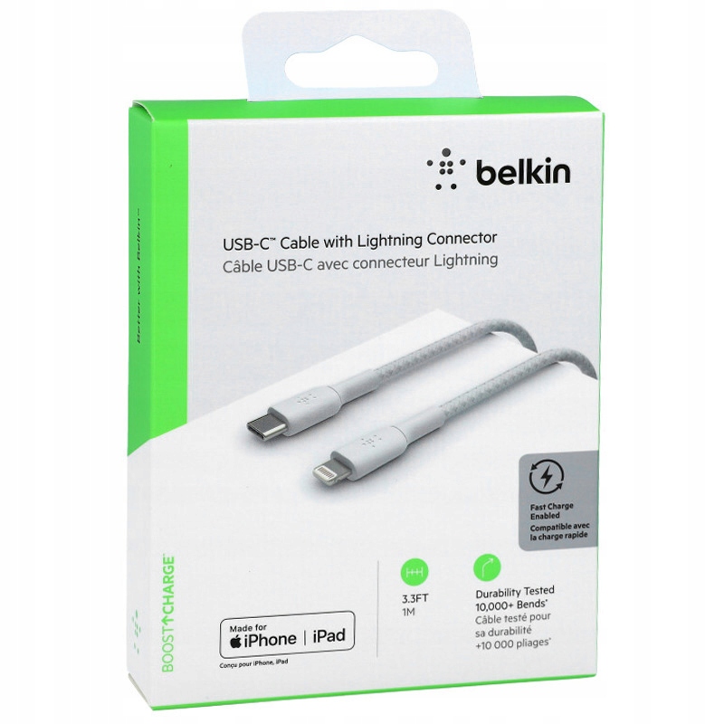 Kabel Belkin USB typ C - Apple Lightning 1 m biały