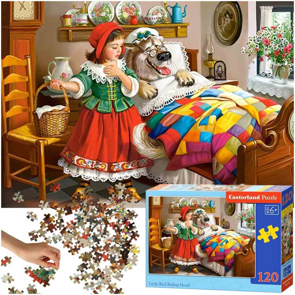 CASTORLAND Puzzle układanka 120 elementów Little Red Riding Hood - Czerwony