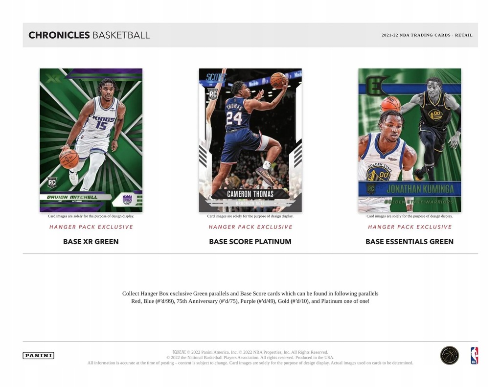 Купить Ценные карточки НБА Panini Chronicles 2021/22 в наборе Fat Pack ...