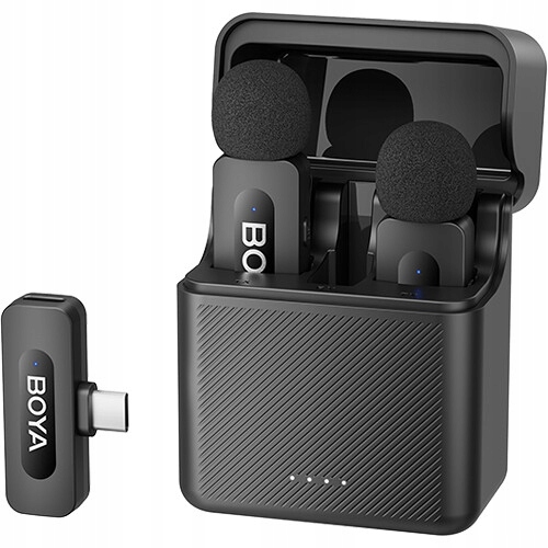 BOYA BY-V30 One-Trigger-Two 2.4G Wielokierunkowy mini mikrofon klapowy