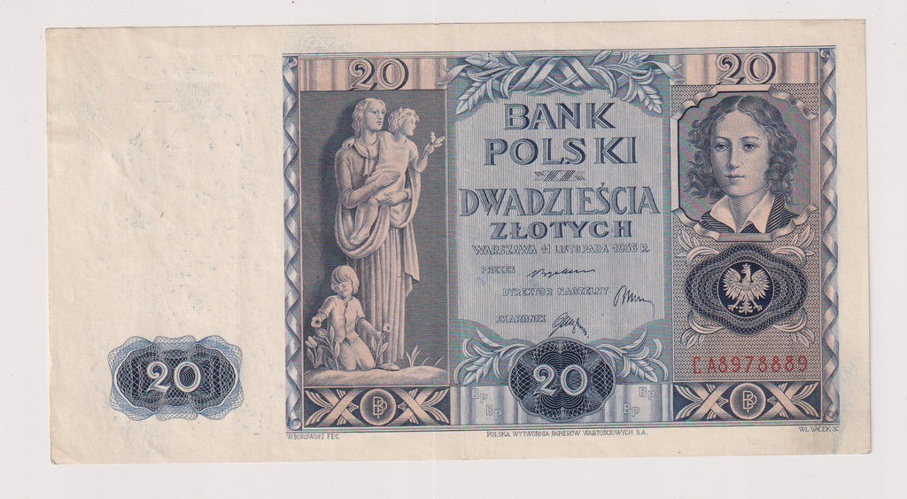 Polska 20 zloty 1936 stan 1