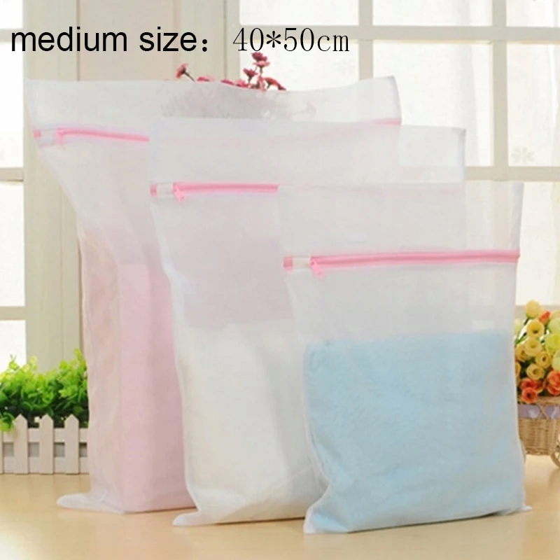 3 Size Fine And Coarse Net Zippered Laundry Wash Bags Foldable Delicates