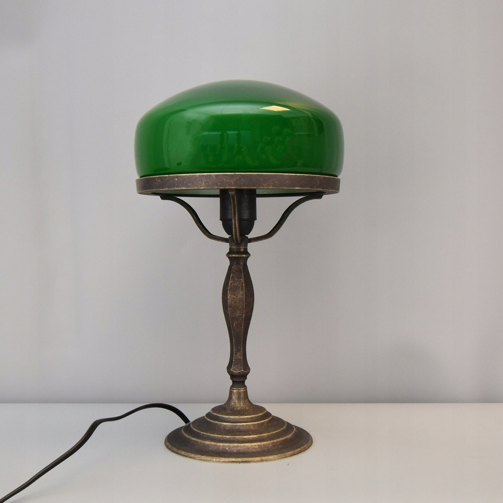 Lampa Art Deco Salon Sypialnia Zielona Grzybek