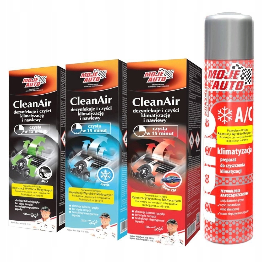 Klimatyzacja Nano silver 200ml+3x CleanAir 150