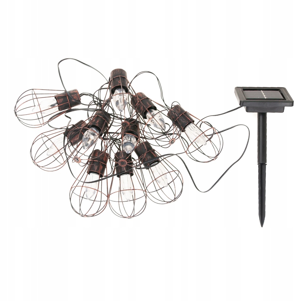 LAMPKI SOLARNE 10LED LOFT DRUCIANE OGRODOWE KLIMAT