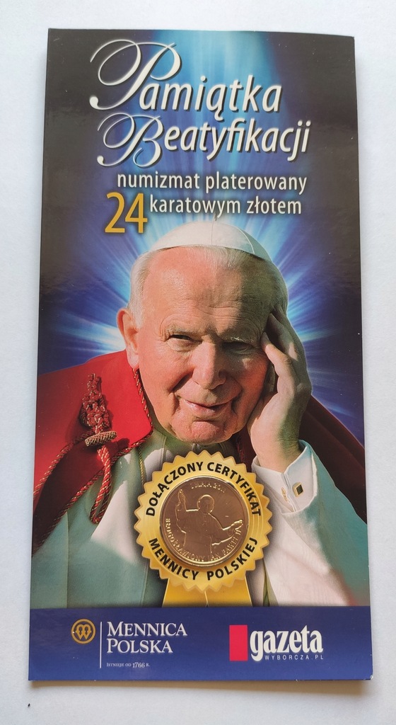 Pamiątka beatyfikacji Jana Pawła II