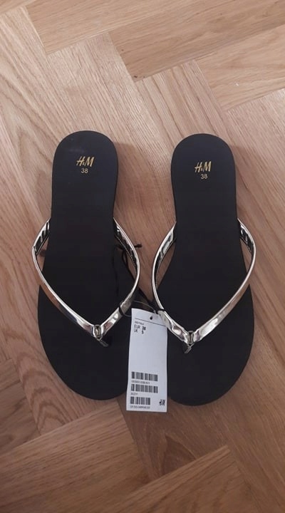 Japonki H&M złote r. 38 NOWE z metką