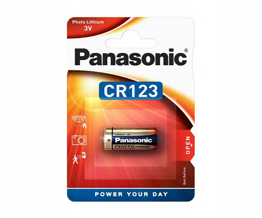 Bateria litowa PANASONIC CR123A LiMN02 3V aparat