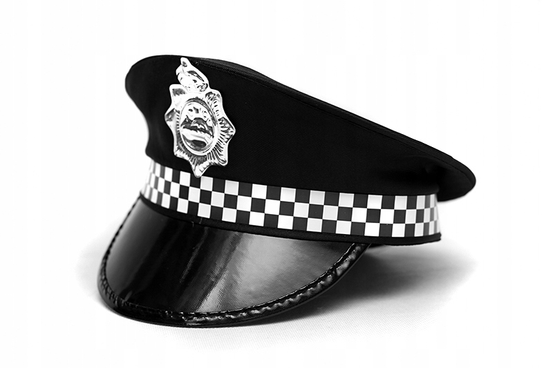 CZAPKA POLICYJNA POLICE STRÓŻ PRAWA CZARNA
