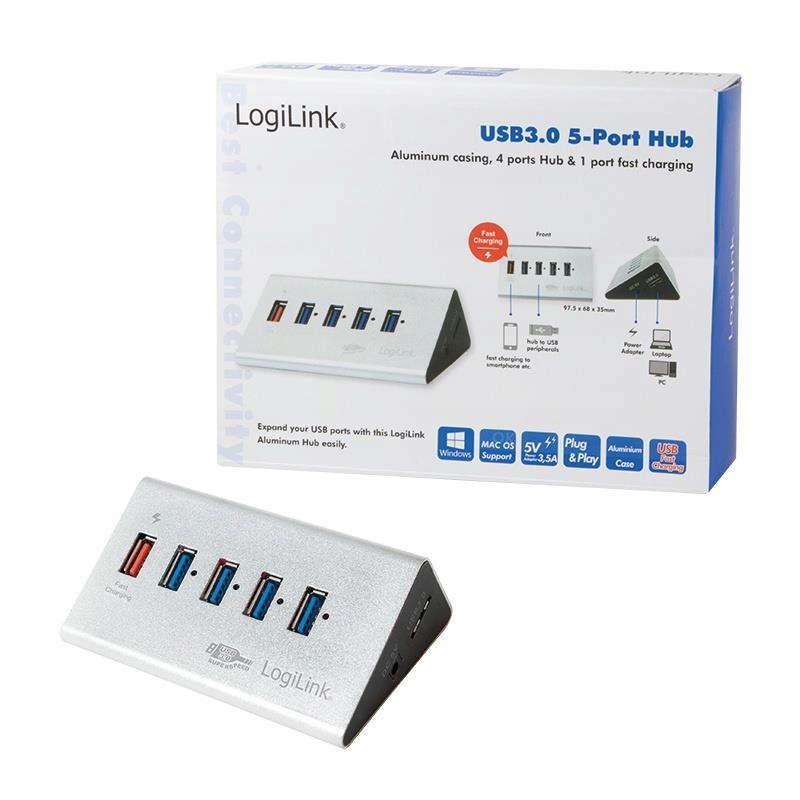 Hub Usb LogiLink UA0227 5 portów USB3.0,