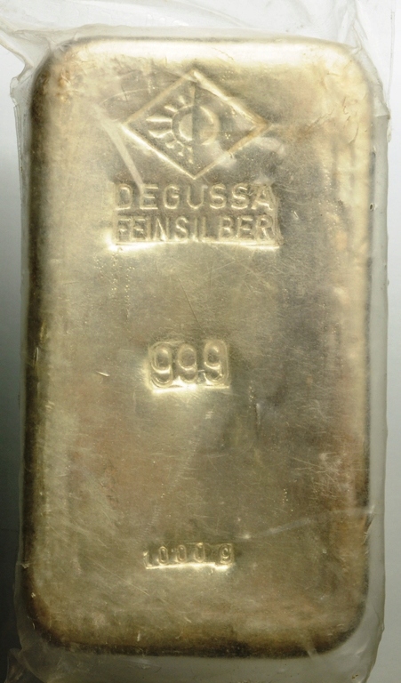 DEGUSSA SZTABKA 1000 gram Ag 999 KILO SREBRA