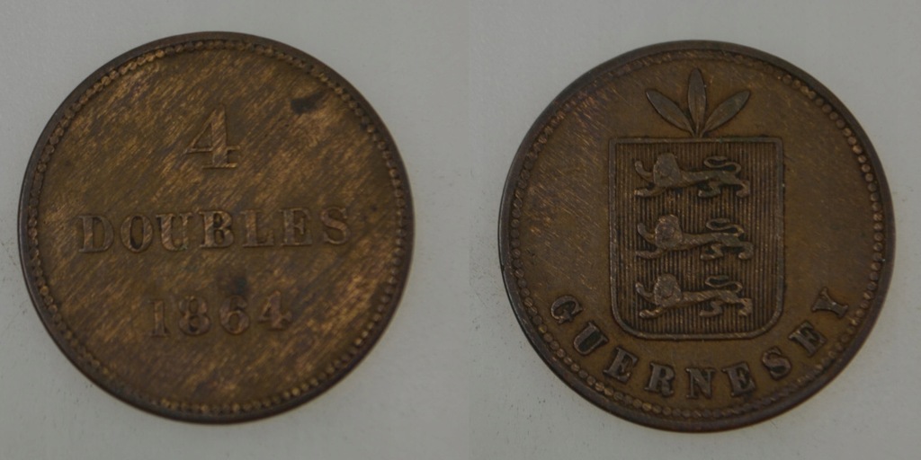 Guernsey - 4 Doubles 1864 rok