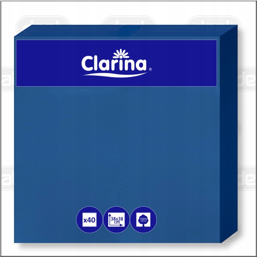 CLARINA SERWETKI 38x38 CM 40 SZTUK GRANATOWE