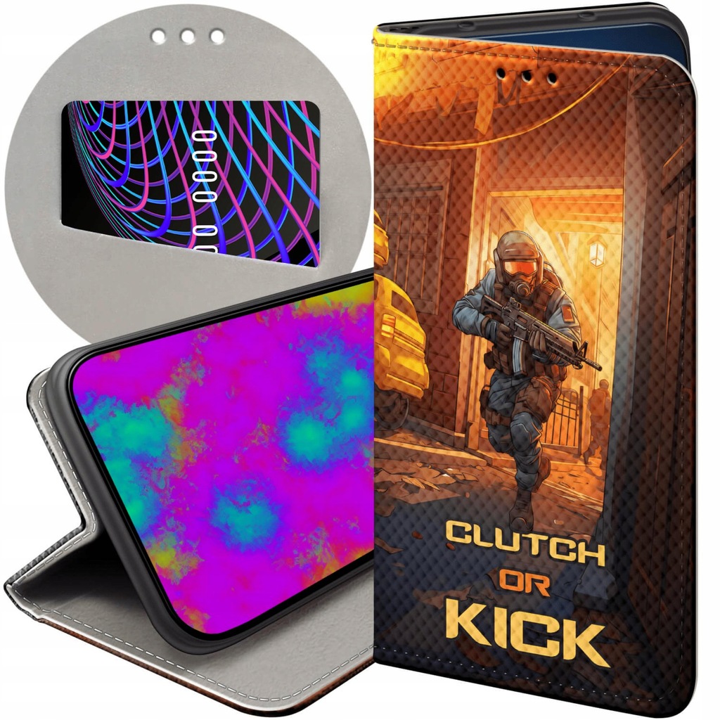 ETUI Z KLAPKĄ DO IPHONE 7 / 8 / SE 2020 WZORY CS GO COUNTER-STRIKE FUTERAŁ