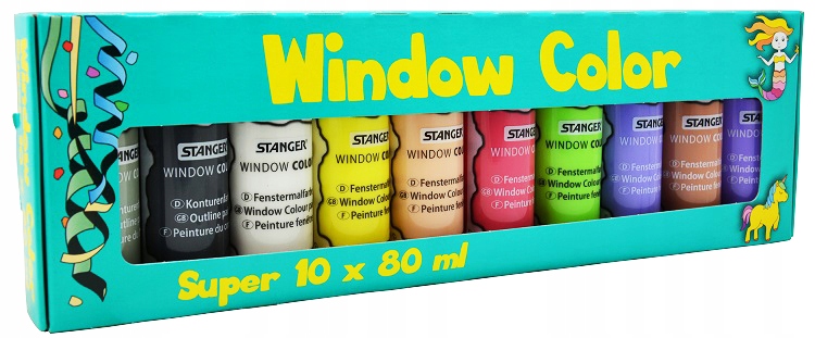 Window Color zestaw farb super 10x80ml STANGER