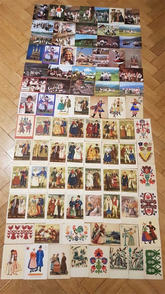 Zestaw pocztówek - Etnografia - 165 sztuk !!!