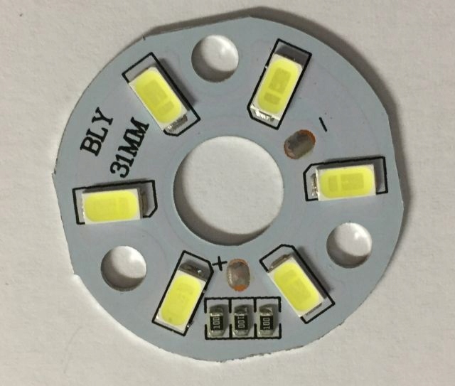 Moduł 6 LED 5630 3W 3-4V d=32mm biały / 8457